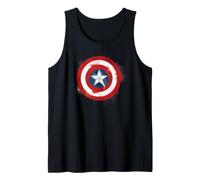 Marvel Captain America Spray Paint Shield Logo First Avenger Camiseta sin Mangas