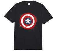 Marvel Captain America Spray Paint Shield Logo First Avenger Comfort Colors Adult Heavyweight T-Shirt