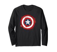 Marvel Captain America Spray Paint Shield Logo First Avenger Manga Larga