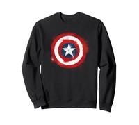 Marvel Captain America Spray Paint Shield Logo First Avenger Sudadera