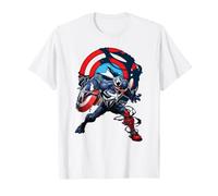 Marvel Captain America with The Venom Symbiote Symbol Camiseta