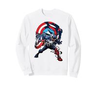 Marvel Captain America with The Venom Symbiote Symbol Sudadera