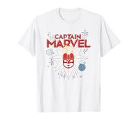 Marvel Captain Marvel Carol Danvers Cosmic Sketch - Camiseta Camiseta
