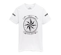 Marvel Captain Marvel Star Insignia and Globe Womens White T-Shirt