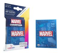 Marvel Champions The Card Game Official Marvel Blue Art Manges | Paquete de 50 mangas de arte y 1 manga transparente | Titular del juego de cartas |