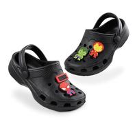 Marvel Chanclas Niño con Caucho Removibles - Regalos para Fans (Negro Avengers, 33 EU)