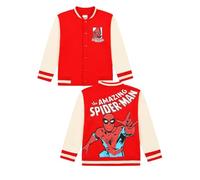 Marvel Chaqueta bomber de Spiderman Varsity para niños, estilo Basbeball de los Vengadores, rosso, 5-6 años