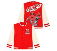 Marvel Chaqueta bomber de Spiderman Varsity para niños, estilo béisbol de los Vengadores, rosso, 6-7 años