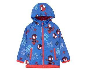 Marvel Chaqueta Impermeable Niño, Chubasquero Niño Spidey And His Amazing Friends, Ropa Impermeable De Spider Man, Azul 4-5 años