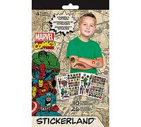 Marvel Classic - Calcomanía/almohadilla de tatuajes STICKERLAND - 4 páginas