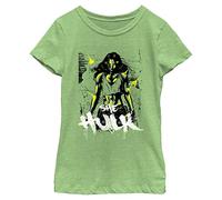 Marvel Classic Invincible Girls Short Sleeve Tee Shirt, Green Apple, Medium