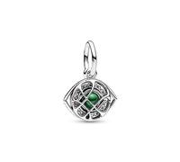 Marvel Colgante con diseño de ojo de Agamotto del Doctor Strange en plata de ley con cristal verde real