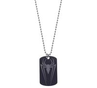Marvel Collar de acero inoxidable con colgante de Spider-Man para niños, longitud 56 cm