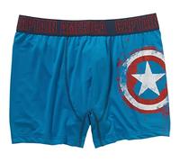 Marvel Cómics Capitán América Storm Shield - Calzoncillos tipo bóxer para hombre (talla L), Azul, L