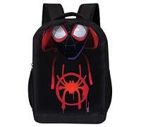 MARVEL COMICS CLASSIC SPIDERMAN BACKPACK - MARVEL BLACK SPIDERMAN 18 INCH AIR MESH PADDED BAG (Into the Spiderverse - Miles Hoodie)