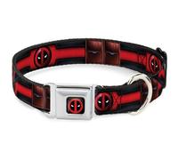 Marvel Comics - Collar de Perro de liberación rápida con Hebilla de Metal fácil de Ajustar, cinturón de Utilidad Deadpool, 13 a 17 Pulgadas de Ancho, pequeño