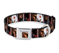 Marvel Comics - Collar para mascotas, collar de perro, hebilla de cinturón de seguridad de metal, tarjetas de gambito X para hombre, bloques de posición, 9.5 a 13 pulgadas, 1.0 pulgadas de ancho