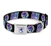 Marvel Comics - Collar para mascotas, collar de perro, hebilla de cinturón de seguridad de metal, Thor Hijo de Odín con icono de Hamner, negro, blanco, azul, 9.5 a 13 pulgadas, 1.0 pulgadas de ancho
