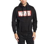 MARVEL Comics Core Logo P/O Hood, Capucha para Hombre, Negro, Small (talla Del Fabricante: Small)