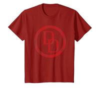 Marvel Comics Daredevil Distressed Circle Logo Camiseta, Niños, Arándano, 8 años