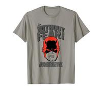 Marvel Comics Daredevil Without Fear Camiseta, Hombre, Pizarra, L