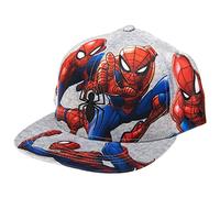 Marvel Comics - Disfraz de Spiderman para Hombre Bordado/Impreso Snapback Flatbrim Gorra de béisbol, Gris, Talla única
