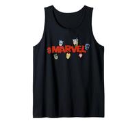 Marvel Comics Logo with Heroes Camiseta sin Mangas
