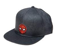 Marvel Comics - Disfraz de Spiderman para hombre bordado/impreso Snapback Flatbrim Gorra de béisbol, Spiderman negro, talla única