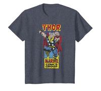 Marvel Comics Mighty Thor Camiseta, Niños, Azul Jaspeado, 12 años