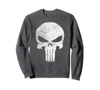 Marvel Comics Punisher Skull Symbol Distressed Sudadera, Unisex para Adultos, Jaspeado Oscuro, S