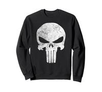 Marvel Comics Punisher Skull Symbol Distressed Sudadera, Unisex para Adultos, Negro, XL