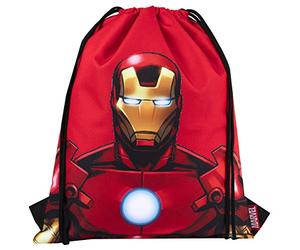 Marvel Comics - Sakky Kids Iron Man - Bolsa escolar para niños - Regalo oficial para niños, rosso, Talla única