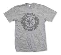 Marvel Comics - T-Shirt # M Unisex Grey # Captain Marvel Grey Circle