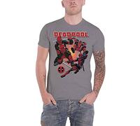 Marvel Comics - T-Shirt # Xxl Unisex Grey # Deadpool Collage 1