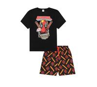 Marvel Conjunto de pijama corto Deadpool para hombre, ropa de dormir, Negro, M