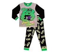 Marvel Conjunto de pijama The Incredible Hulk Crash Krunch para niños de Los Vengadores, Negro, 6-7 años