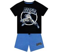Marvel Conjuntos de Camiseta y Pantalones Cortos para Niños Black Panther Conjunto de dos Piezas para Niños Negro 10-11 años