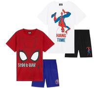 Marvel Corto Conjunto de 2 Pijama Niño - Regalo para Niños (Rojo/Blanco, 9-10 Años)