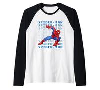 Marvel Cosmic Invasion Game Spider-Man Retro Pixel Graphics Camiseta Manga Raglan