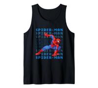 Marvel Cosmic Invasion Game Spider-Man Retro Pixel Graphics Camiseta sin Mangas
