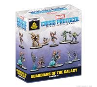 Marvel Crisis Protocol Guardianes de la Galaxia - Juego completo de miniaturas con Star-Lord, Groot, Rocket y más - 10 personajes, dados, tarjetas y herramientas incluidas