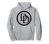 Marvel Daredevil Black Logo Sudadera con Capucha, Unisex para Adultos, Gris Jaspeado, XXL
