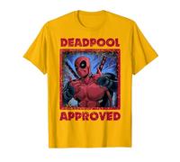 Marvel Deadpool Approved by Deadpool Camiseta, Hombre, Dorado Brillante, 3XL