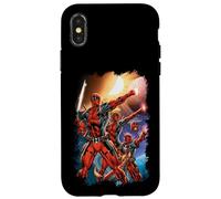 Marvel Deadpool Family Space Squad Distressed Comic Art Carcasa para iPhone X/XS