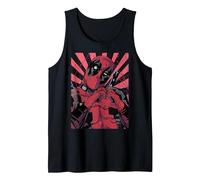 Marvel Deadpool Heart Hands Camiseta sin Mangas, Hombre, Negro, M