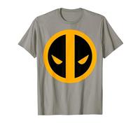 Marvel Deadpool Orange Circle Logo Camiseta, Hombre, Pizarra, XXL
