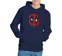 Marvel Deadpool Paint Logo Unisex Hoodie, Navy, XX-Large