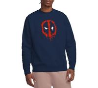 Marvel Deadpool Paint Logo Unisex Sweatshirt, Navy, Small