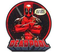 Marvel Deadpool Quote Metal Sign - Let's Do This Crazy Bad Thing Sign for Man Cave, Teen Bedroom or Movie Room