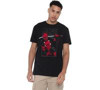 Marvel Espada Deadpool Camiseta, Negro, M para Hombre